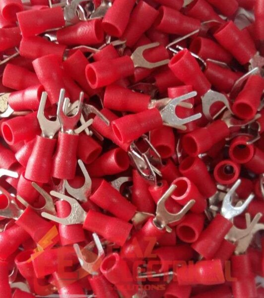 Utype Red Insulated Thimble/ Cable Lug 1.5mm Fiaz Electrical Solutions