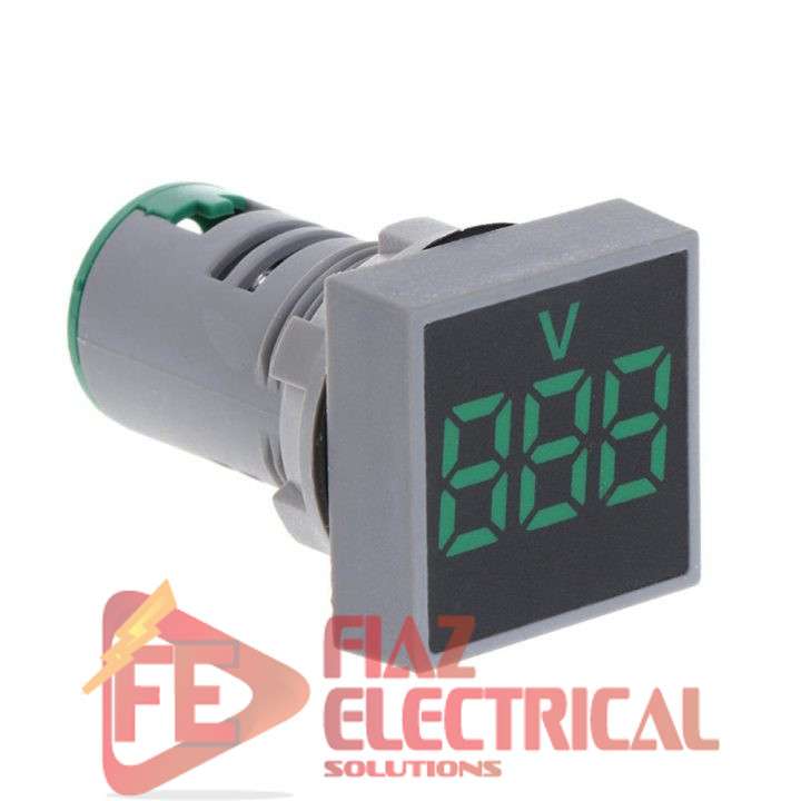 Voltage Indicator LED Light volt Meter 22mm (green) Fiaz Electrical