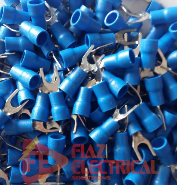 2.5mm Utype Blue Insulated Thimble/ Cable Lug Fiaz Electrical Solutions