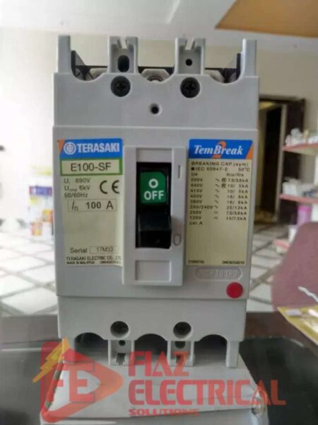 Terasaki MCCB (Molded Case Circuit Breaker) Eco 3pole 100A Tembreak Pakistan