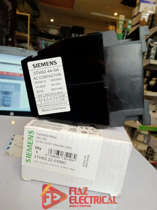 Siemens AC Contactor 3th82 44-0A model 4NO+4NC ith 20A in Pakistan