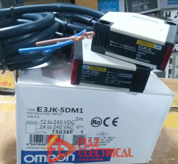 Omron Photoelectric Switch Sensor E3JK-5DM1 Reflector + Receiver Pakistan