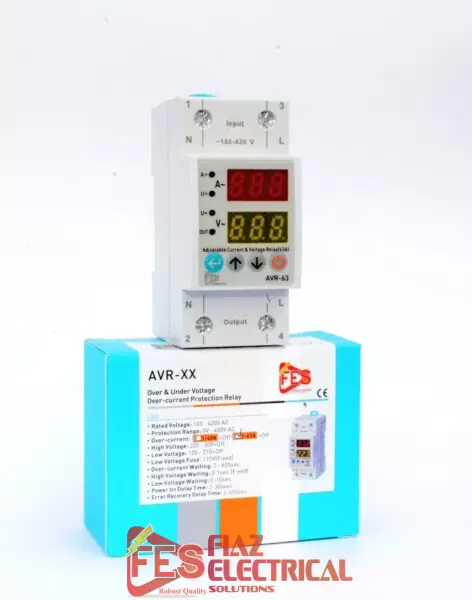 FES 63A OVER AND UNDER VOLTAGE AND CURRENT PROTECTION RELAY PAKISTAN