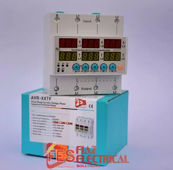FES 3 Phase 63A OVER AND UNDER VOLTAGE AND CURRENT PROTECTION RELAY PAKISTAN