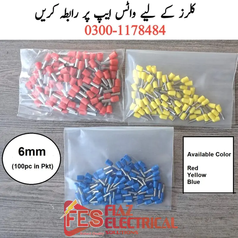 Insulated Thimbles Tubeless Bootless Lug 6mm Red 100pc in Pakistan