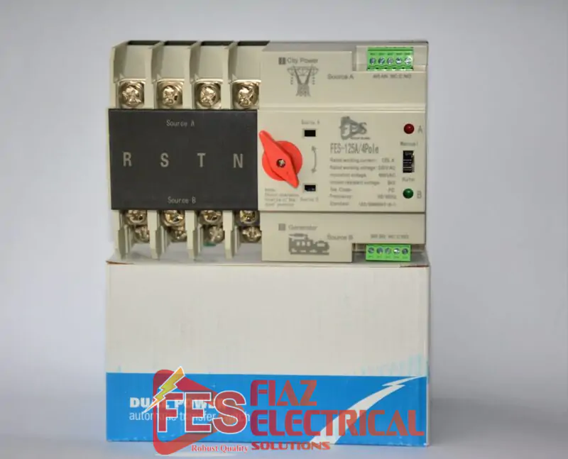 ATS Switch 125A Din Rail 4 Pole Type FES in Pakistan