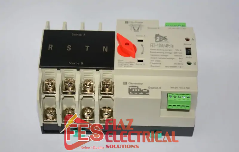 ATS Switch 125A Din Rail 4 Pole Type FES in Pakistan