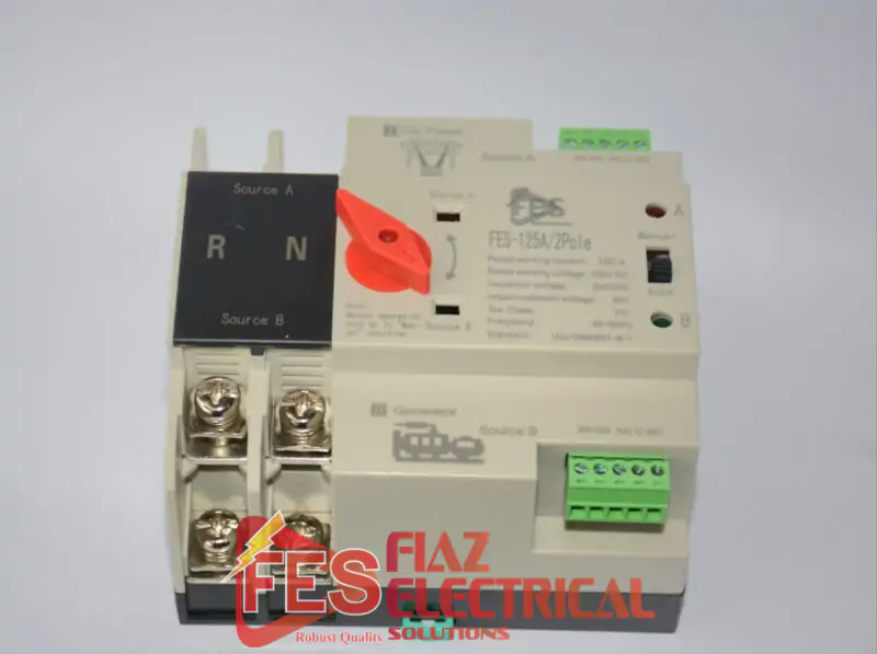 ATS Switch 125A Din Rail Type Single Phase FES in Pakistan