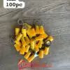 O-type Yellow Insulated Thimble/ Cable Lug 4mm (6mm hole)
