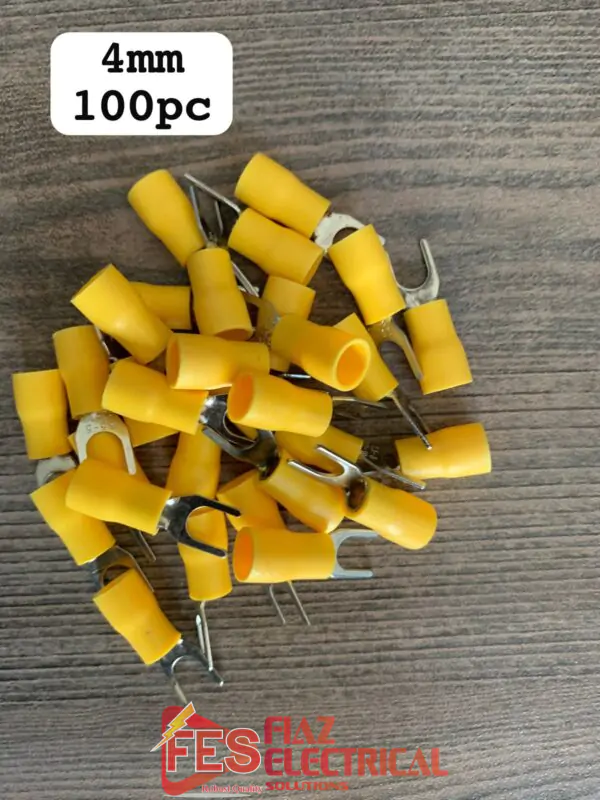 U-type Yellow Insulated Thimble/ Cable Lug 4mm