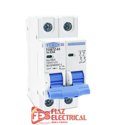 TOMZN 2 pole dc breaker 32A and 63A for solar in pakistan