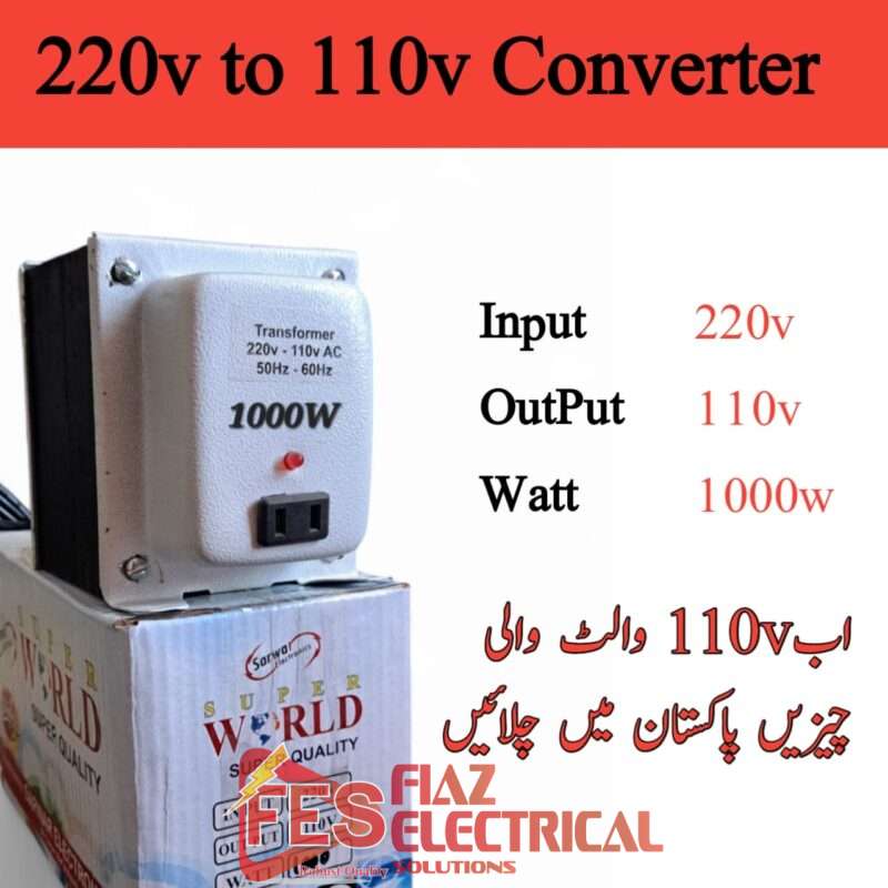220v to 110v 1000watt Converter pakistan