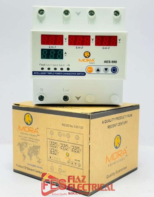 Mora Auto Phase Selector 3 Phase 63A under/over Voltage and Current Protection Device