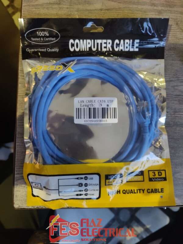 Rj45 Ethernet Cable 3M CAT 6