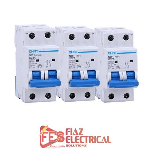 Two Pole DC Circuit Breaker 32A  Chint Original | Dc Breaker Solar in Pakistan