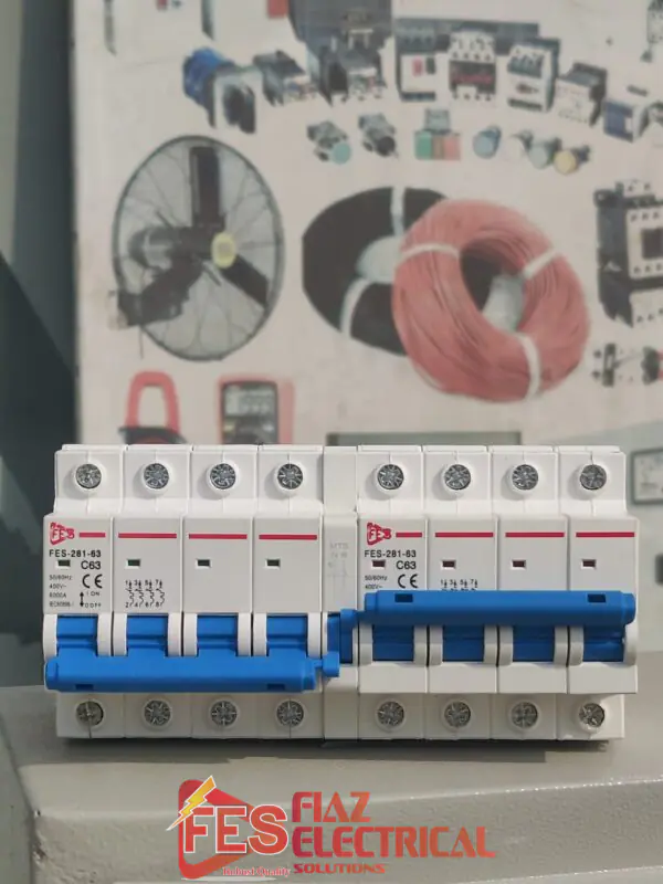 FES Manual Transfer Switch MTS 4 Pole 63A changeover in Pakistan