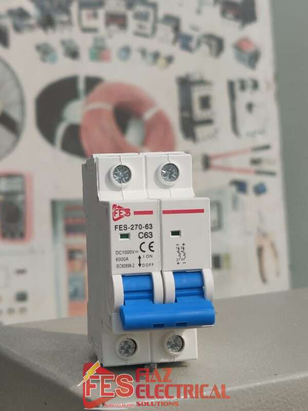 FES Two Pole DC Circuit Breaker | Dc Breaker Ampere Solar in Pakistan - 63A