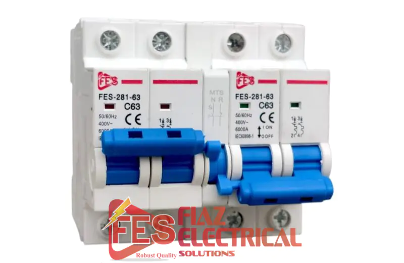 FES Manual Transfer Switch MTS 2 Pole 63A changeover in Pakistan