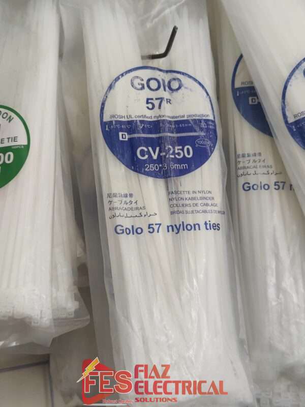 Cable tie 10" 250mm  white in Pakistan