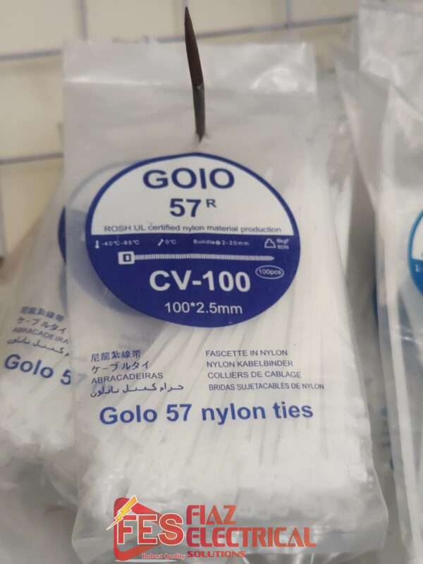Cable tie 4" 100mm white in Pakistan
