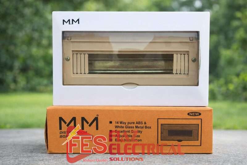 Plastic PVC Distribution Breaker Box for 14 breakers  Metal Base imported Quality