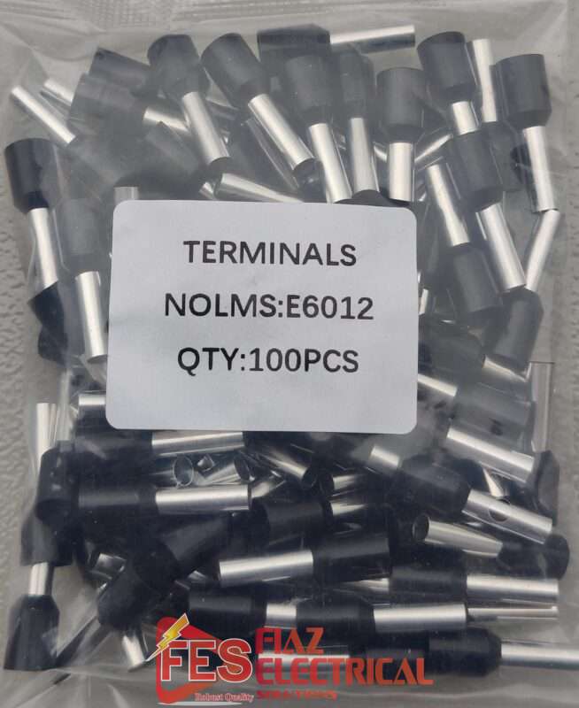 Insulated Thimbles Tubeless Bootless Lug 6mm Red 100pc in Pakistan - BLACK