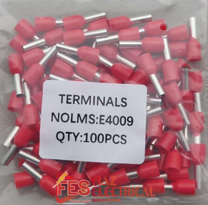Insulated Thimbles lug Tubeless bootlace ferrule lug 4mm Red 100pc in Pakistan - RED
