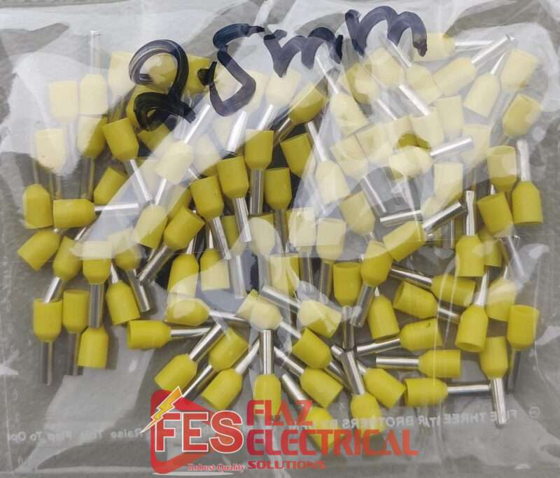 Insulated Thimbles lug Tubeless bootlace ferrule lug 2.5mm red 100pc  in Pakistan - YELLOW