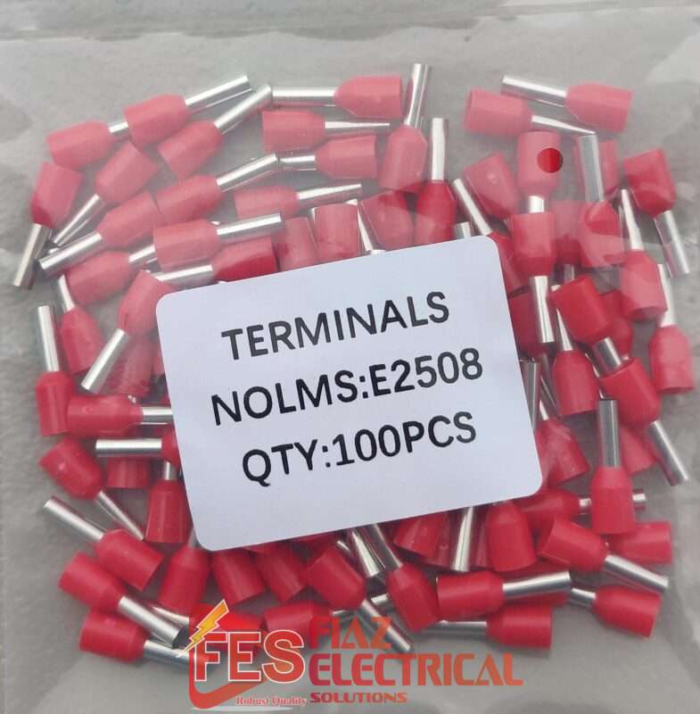 Insulated Thimbles lug Tubeless bootlace ferrule lug 2.5mm red 100pc  in Pakistan - RED