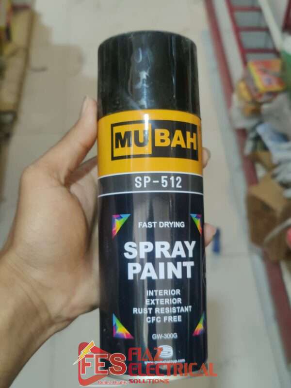 Spray Paint Mubah Brand GW-300G Black 400ML in Pakistan