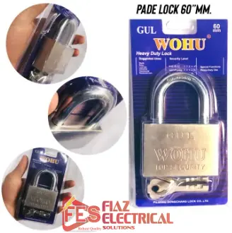 Pad lock extra plus heavy duty 60mm WOHU china made door lock