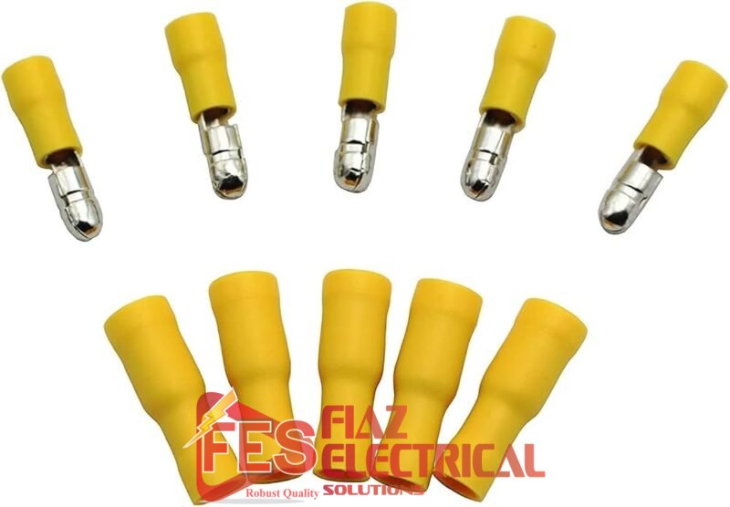 Male Female Set Bullet Connector 4mm Yellow (100pc Both male and female)