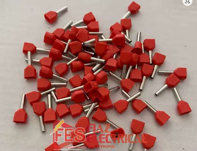 Dual Ferrules Thimble || Twin Tubeless Thimble || Double Pipe Thimble RED 100pc  in pakistan