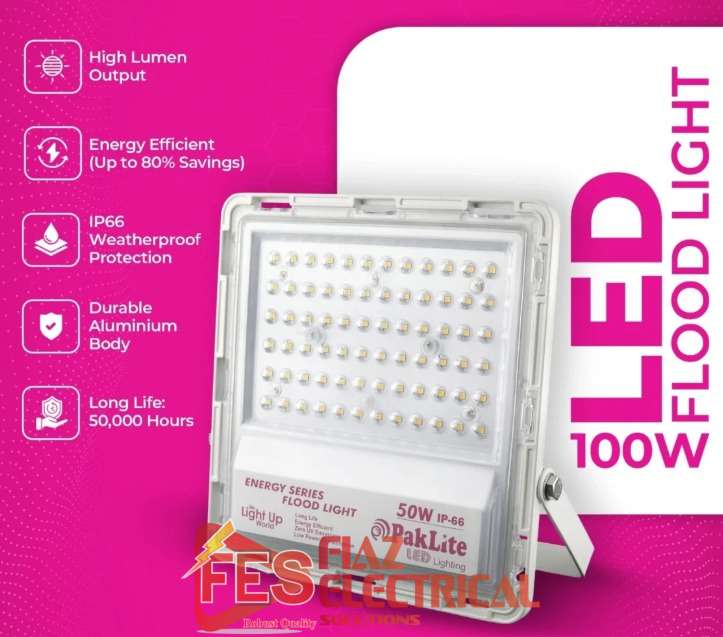 Paklite LED Flood Light 100w 1 year warrenty in Pakistan
