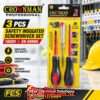 Crownman Professional safety insulated screwdriver set 3pcs (ART060003) Wiseup