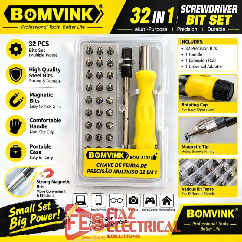Bit tool kit Bomvink BOM-3102 32pc